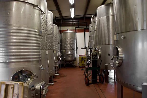 Aluminum Wine Barrels Royalty Free Stock Images