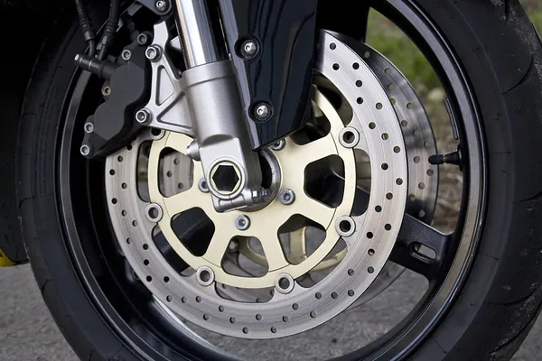 Motorcycle Wheel Detail Royalty Free Stock Images
