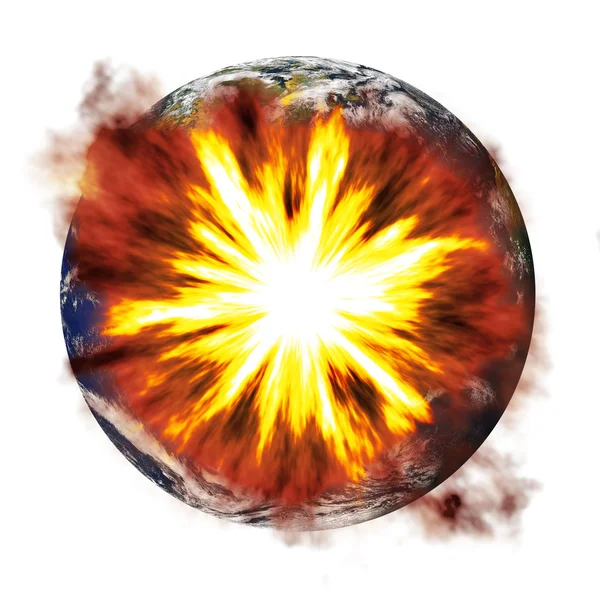 Earth Exploding — Stock Photo, Image