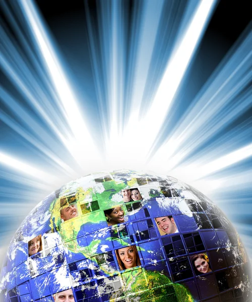 Global Worldwide Network of — Stock Photo, Image