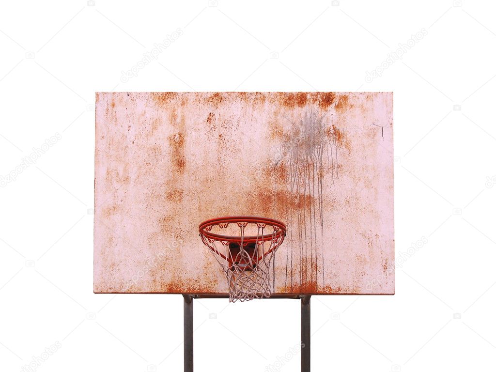 Isolated Basketball Hoop