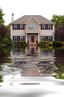 Flood Damaged Home clipart