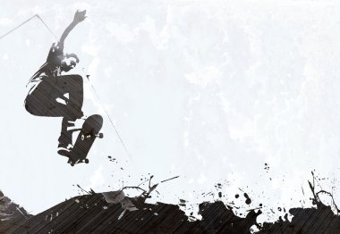 Skateboarding Grunge Layout clipart