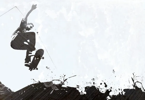 Skateboarding Grunge Layout — Stock Photo, Image