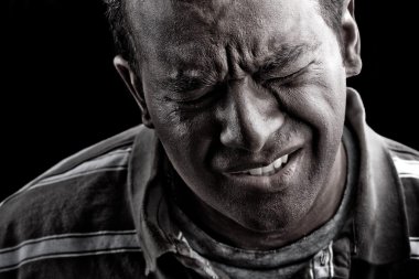 Man In Extreme Anguish or Pain clipart