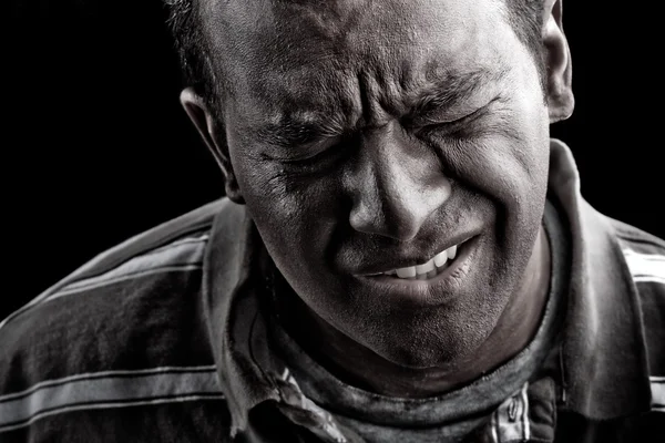 Muž v extrémní úzkost a bolest — Stock fotografie