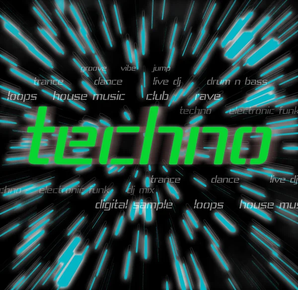 DJ mix - typografi collage — Stockfoto