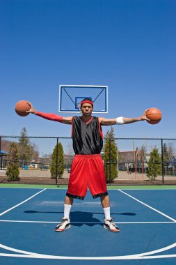 Kendine güvenen basketbolcu