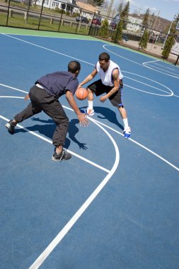 Men Playing Basketball clipart