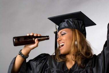 Happy Graduate Partying clipart