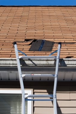 Blown Out Roof Shingles Repair clipart