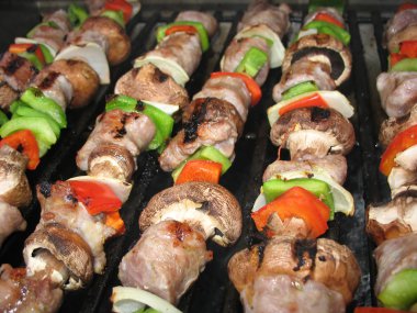 Shish Kebabs on the Grill clipart