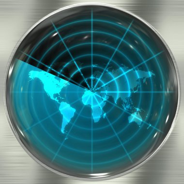 Blue World Radar clipart