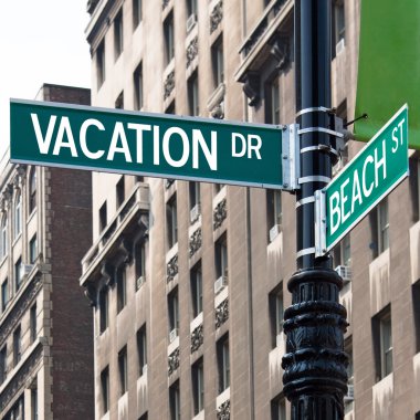 Vacation Street Corner Signs clipart