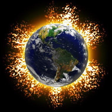 Exploding Earth clipart