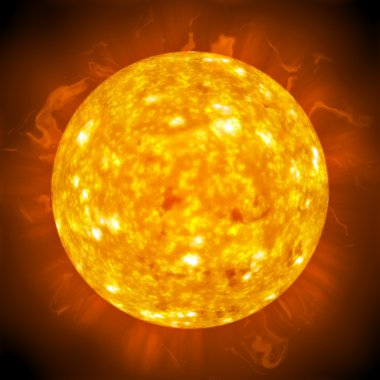 Fiery Glowing Sun clipart