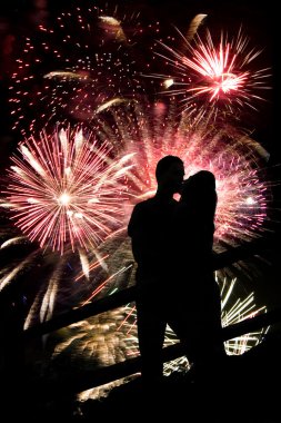 Fireworks Couple clipart