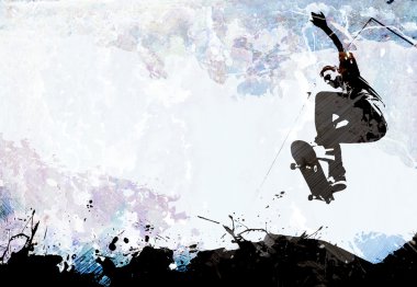 Skateboarding Grunge Layout clipart