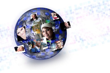 Social Media Global Networking Connections clipart