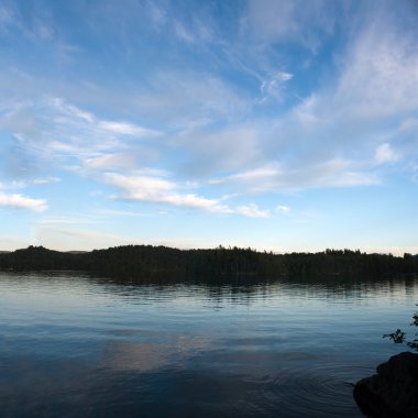 Lower Saranac Lake Panorama clipart