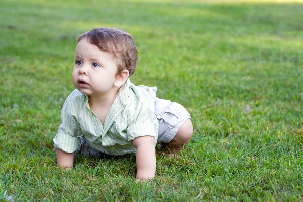 Baby Boy Crawling — Stock Photo, Image
