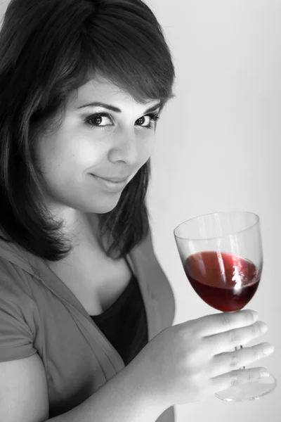 Šťastný ochutnávku vína — Stock fotografie