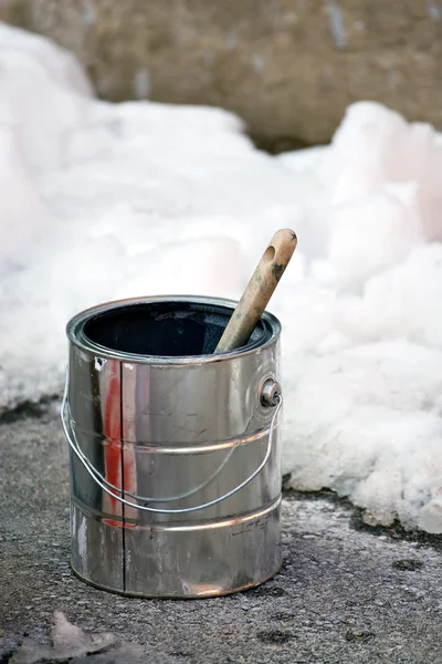 Painting in the Winter Time — Stock Photo, Image