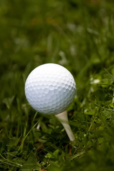 Piłka golfowa i tee — Zdjęcie stockowe
