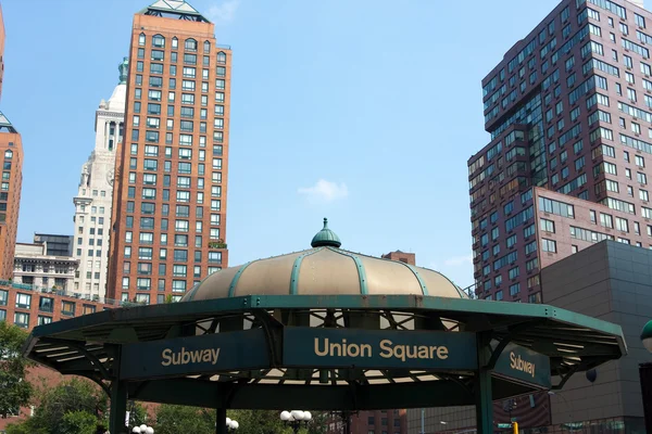 Union square metro girişi — Stok fotoğraf