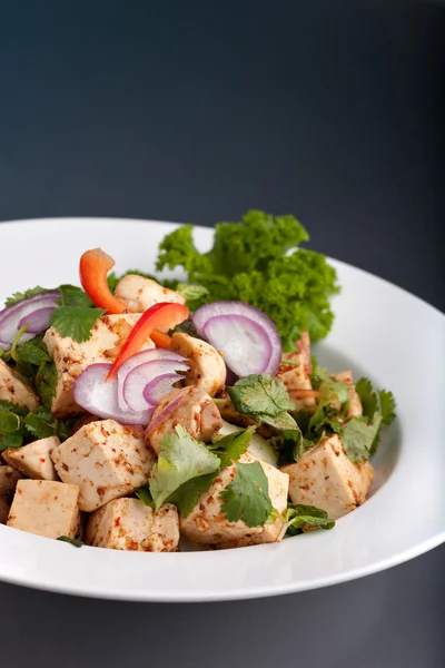 Ταϊλανδικά τρόφιμα tofu ανακατώνει τα τηγανητά — Φωτογραφία Αρχείου