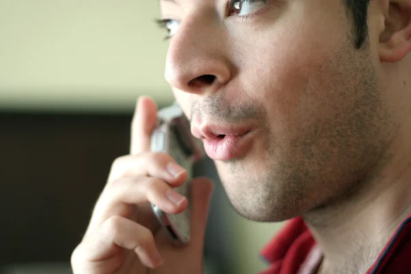 Cell phone convo — Stock Photo, Image