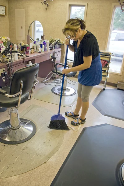 stock image Hairdresser Sweeping