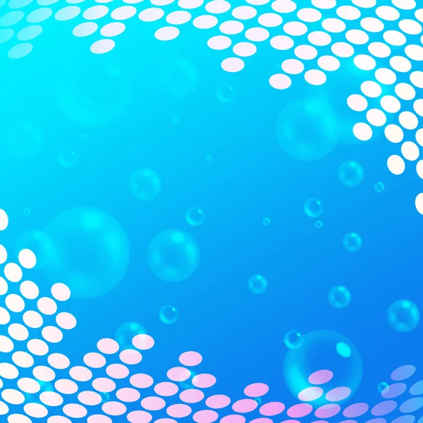 Blauwe bubbels grens — Stockfoto