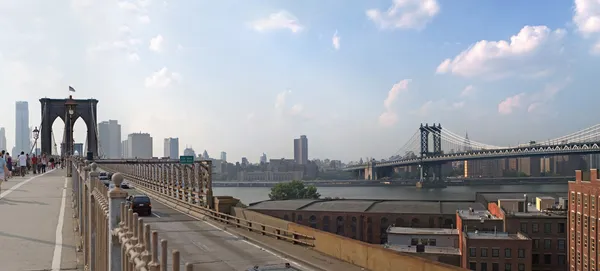 NYC Pontes Panorama — Fotografia de Stock