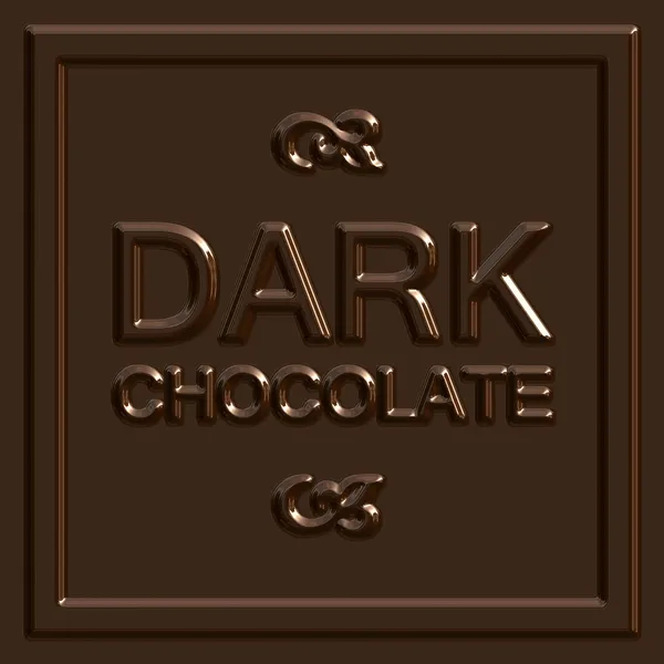 Dark Chocolate Square — Stock Photo, Image