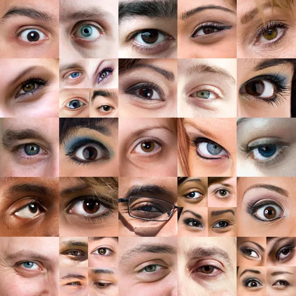 Abstrato Variedade de Olhos Montagem — Fotografia de Stock