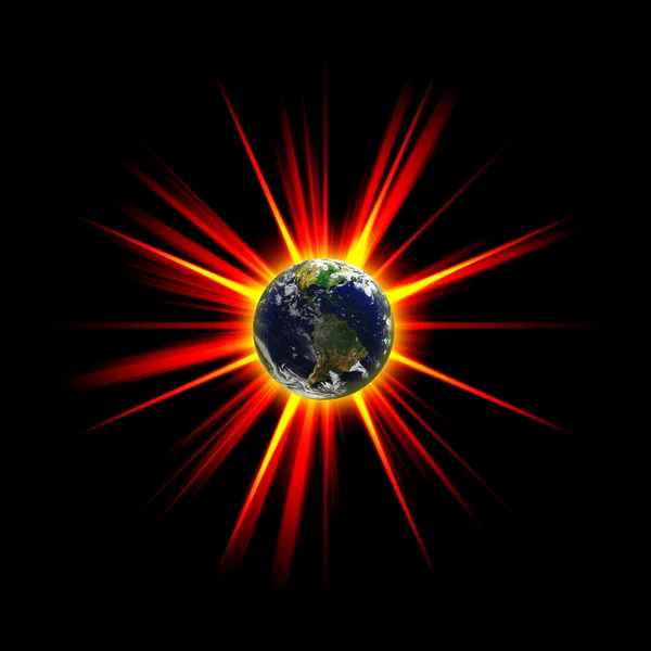 Exploding Earth — Stock Photo, Image