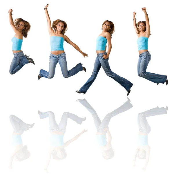 Happy Girl Jumping — Stock Photo, Image