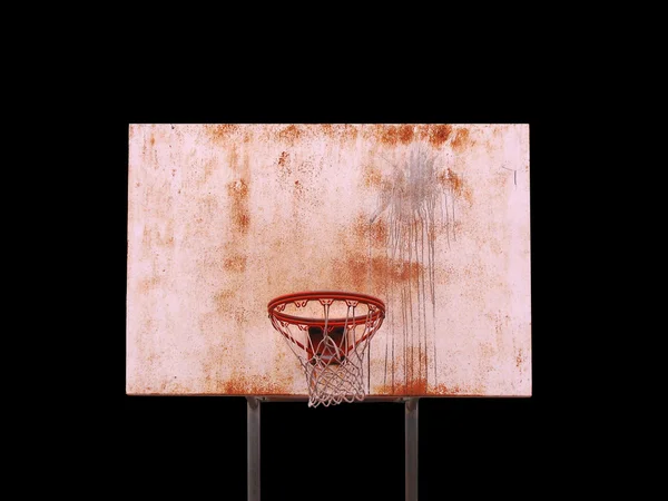 Изолированное баскетбольное кольцо — стоковое фото