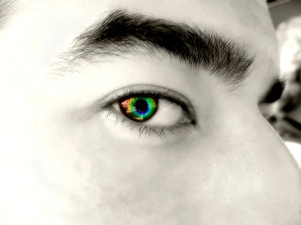 Regenboog gekleurde oogbol — Stockfoto