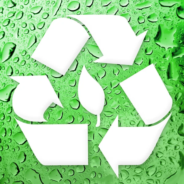 Indo reciclagem verde — Fotografia de Stock