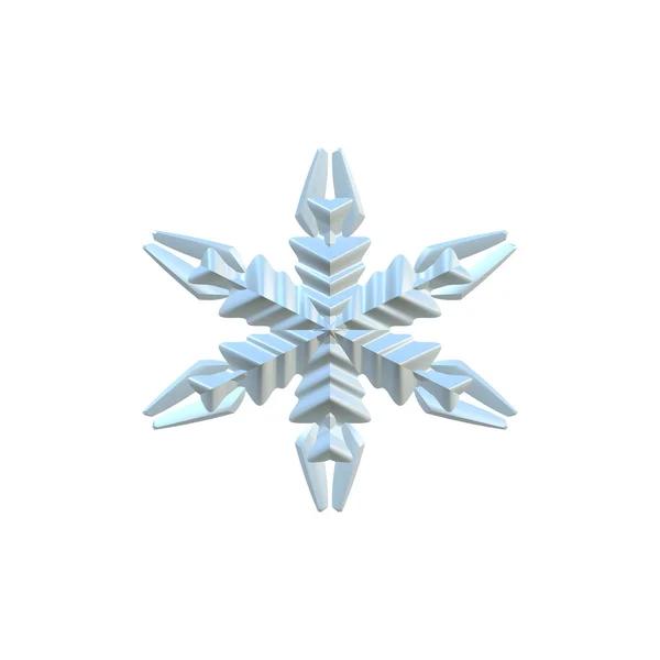 3D-снежинка — стоковое фото