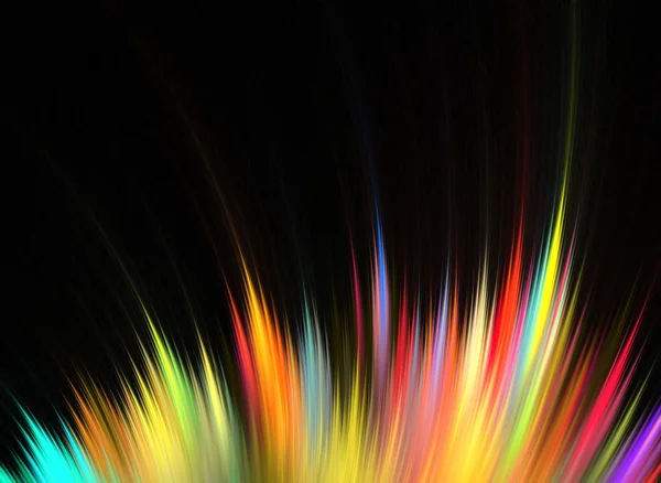 Penas Rainbow Fractal — Fotografia de Stock