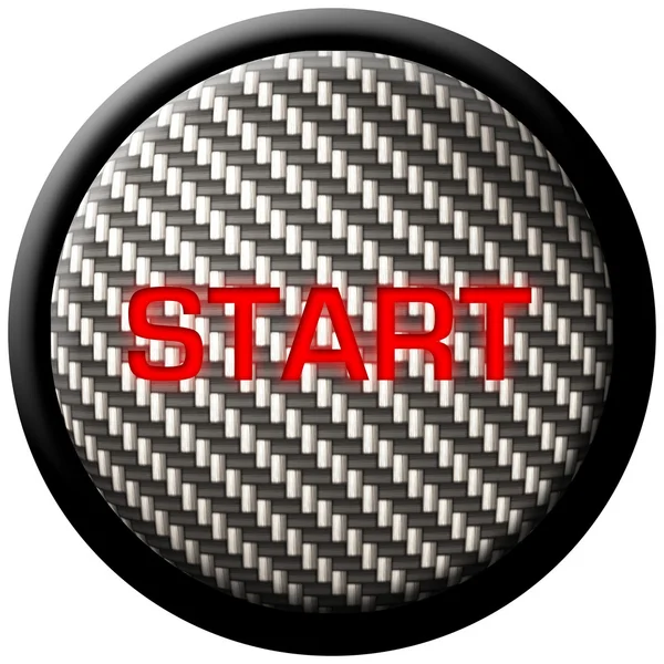 Carbon Fiber Start Button — Stock Photo, Image