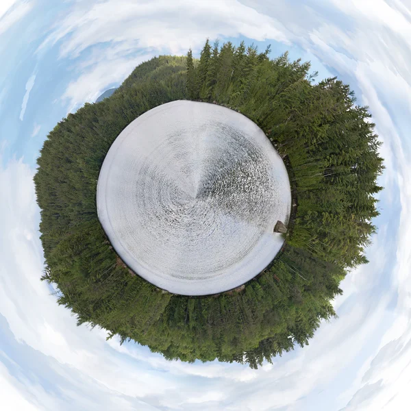 Панорама Саранакского озера Лицензионные Стоковые Фото