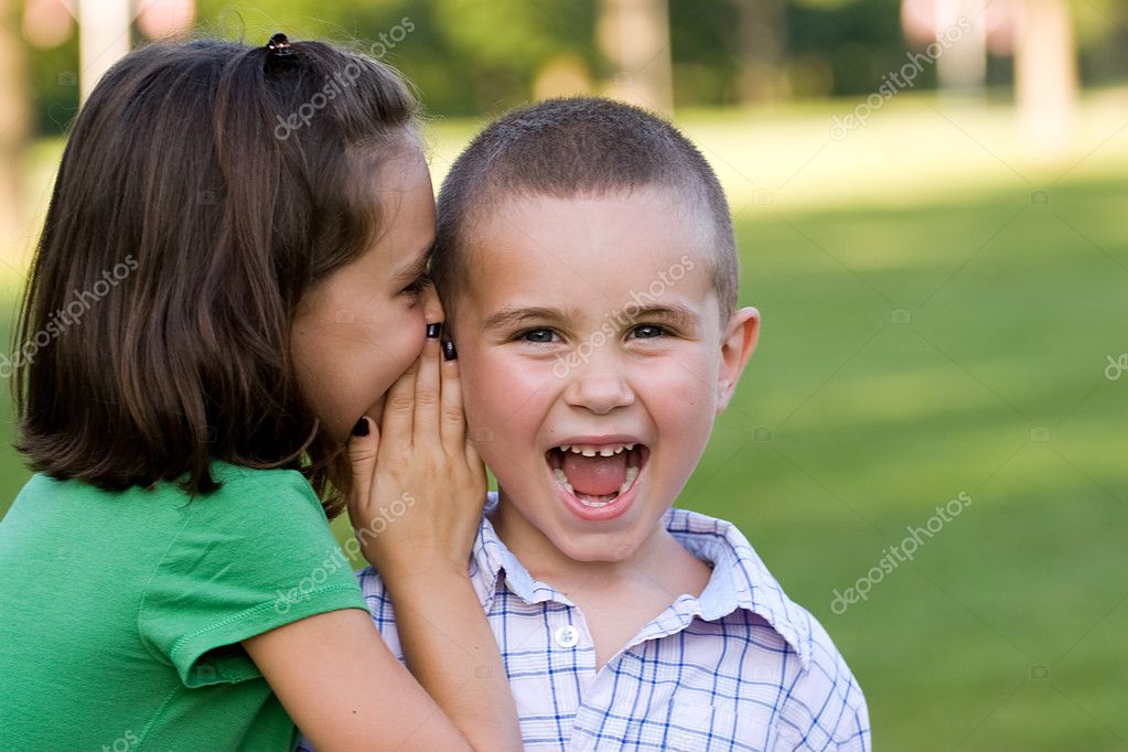 Kids Telling Secrets — Stock Photo © ArenaCreative #9240291