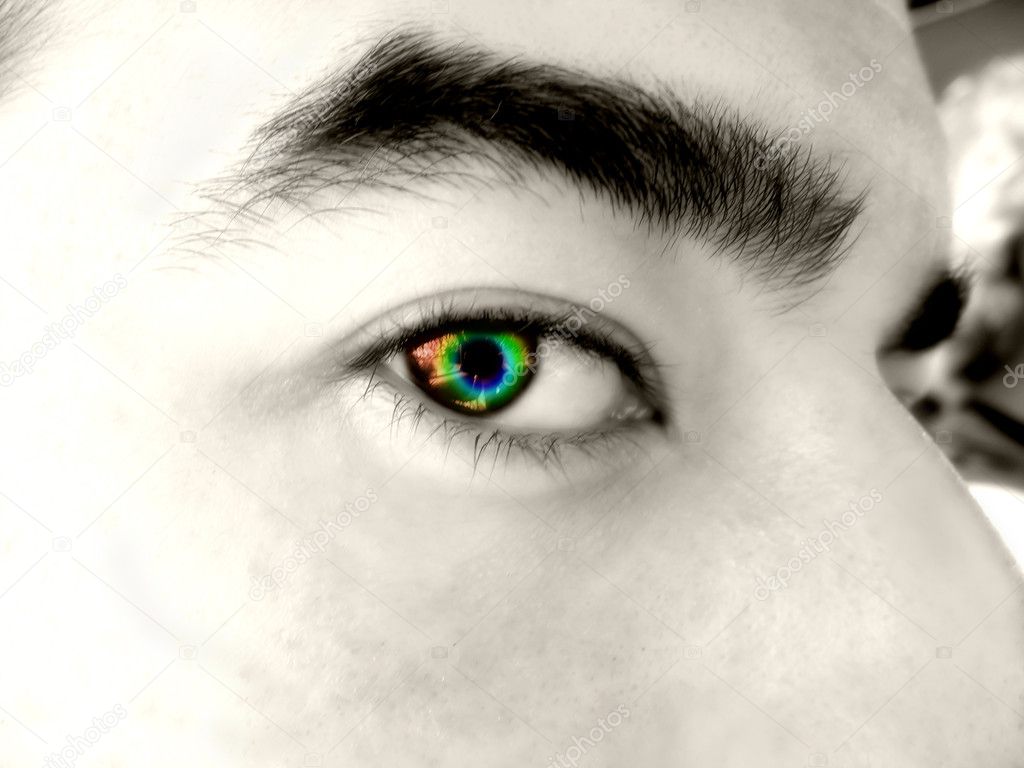 Rainbow Colored Eyeball