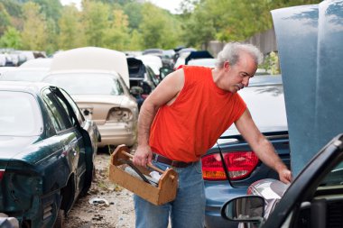 Backyard Mechanic Junk Yard Shopping clipart