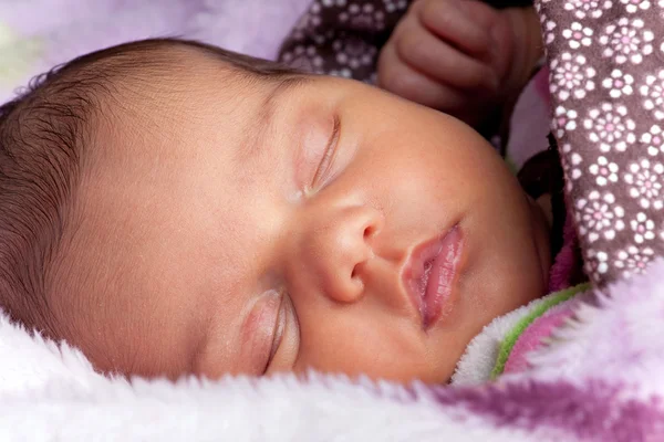 Newborn Infant Fast Asleep — Stock Photo, Image
