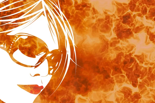 stock image Fiery Woman